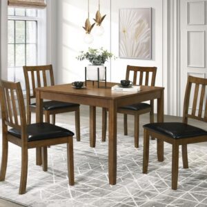 Parkwood 5-piece Square Dining Table Set Honey Brown Parkwood 5-piece Square Dining Table Set Honey Brown