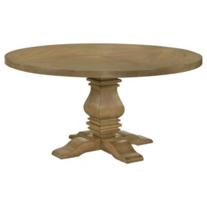 Florence Round 60-inch Wood Dining Table Rustic Honey Florence Round 60-inch Wood Dining Table Rustic Honey