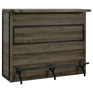 Joe 5-shelf Composite Wood Home Bar Wine Cabinet Aged Oak Joe 5-shelf Composite Wood Home Bar Wine Cabinet Aged Oak