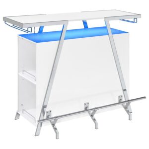 Araceli Freestanding LED Home Bar Cabinet White High Gloss Araceli Freestanding LED Home Bar Cabinet White High Gloss