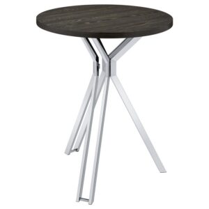 Edgerton Round 35-inch Pub Height Bistro Bar Table Dark Oak Edgerton Round 35-inch Pub Height Bistro Bar Table Dark Oak