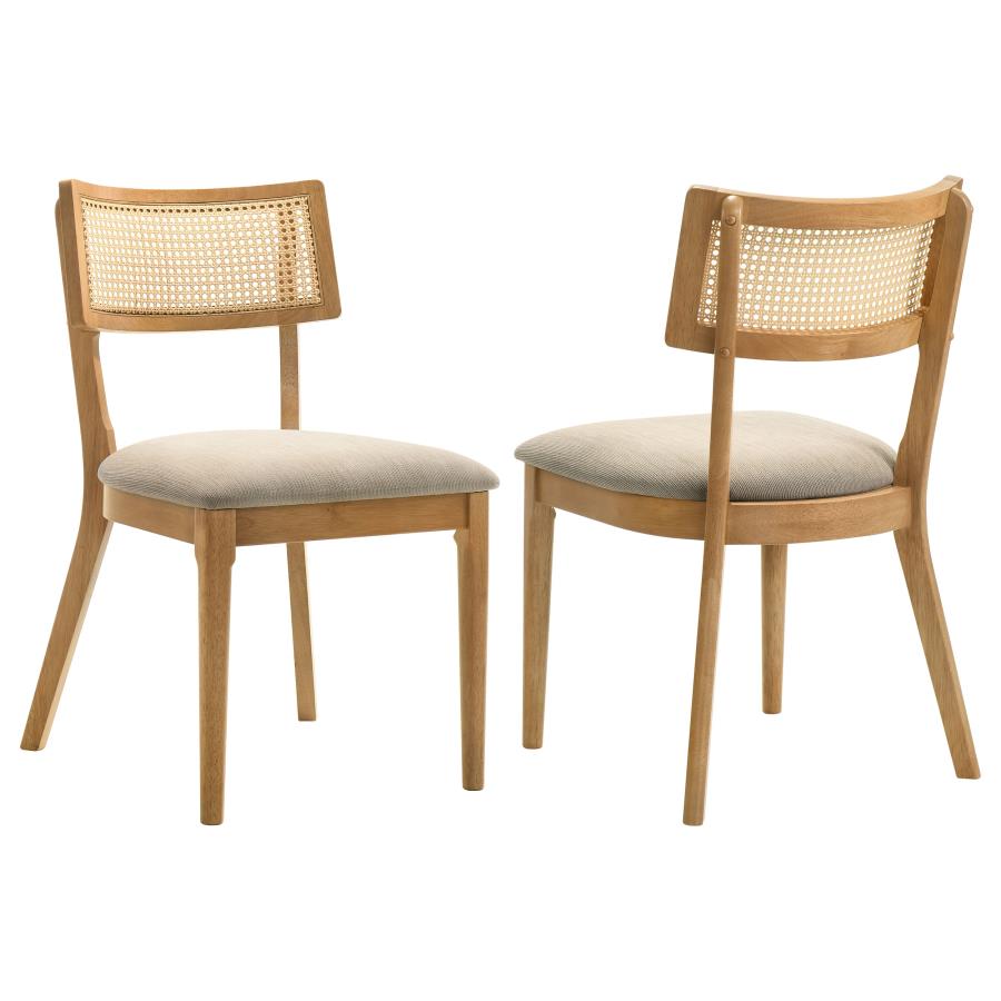 Fabra Cane Back Side Chair Honey Wheat (Set of 2)