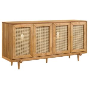 Fabra 4-door Dining Sideboard Storage Console Honey Fabra 4-door Dining Sideboard Storage Console Honey