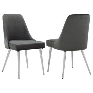 Cabianca Upholstered Dining Side Chair Grey (Set of 2) Cabianca Upholstered Dining Side Chair Grey (Set of 2)