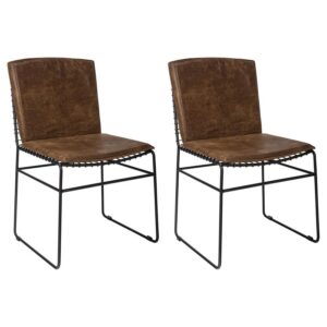Abbott Metal Dining Side Chair Antique Brown (Set of 2) Abbott Metal Dining Side Chair Antique Brown (Set of 2)