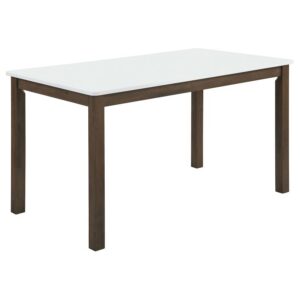 Merrin 55-inch Rectangular Dining Table White and Walnut Merrin 55-inch Rectangular Dining Table White and Walnut