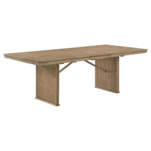 Adina 89-inch Extension Dining Table Distressed Light Brown Adina 89-inch Extension Dining Table Distressed Light Brown