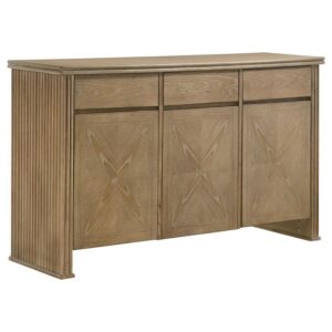 Adina 3-door 59-inch Sideboard Server Distressed Light Brown Adina 3-door 59-inch Sideboard Server Distressed Light Brown