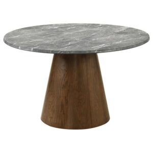 Franklin 50-inch Round Dining Table Grey and Dark Oak Franklin 50-inch Round Dining Table Grey and Dark Oak