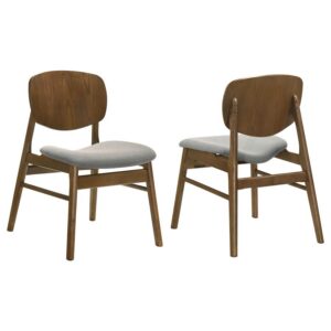 Benford Dining Side Chair Upholstered Seat Dark Brown (Set of 2) Benford Dining Side Chair Upholstered Seat Dark Brown (Set of 2)