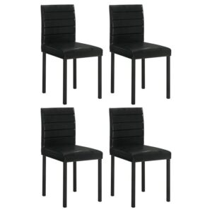 Garza Upholstered Dining Side Chair Black (Set of 4) Garza Upholstered Dining Side Chair Black (Set of 4)