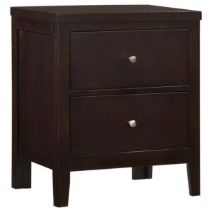 Carlton 2-drawer Nightstand Cappuccino Carlton 2-drawer Nightstand Cappuccino