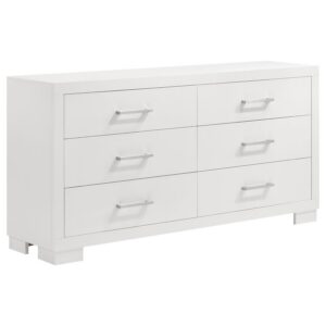 Jessica 6-drawer Dresser Snow White