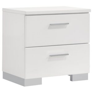 Felicity 2-drawer Nightstand White High Gloss Felicity 2-drawer Nightstand White High Gloss