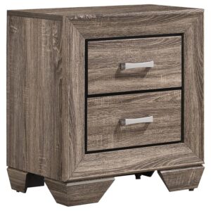 Kauffman 2-drawer Nightstand Washed Taupe Kauffman 2-drawer Nightstand Washed Taupe