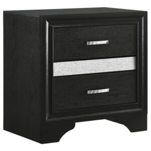 Miranda 3-drawer Nightstand Bedside Table Black Miranda 3-drawer Nightstand Bedside Table Black