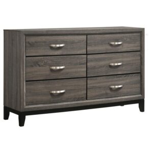 Watson 6-drawer Dresser Grey Oak Watson 6-drawer Dresser Grey Oak