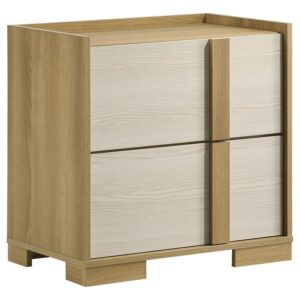Hyland 2-drawer Nightstand Bedside Table Natural Hyland 2-drawer Nightstand Bedside Table Natural