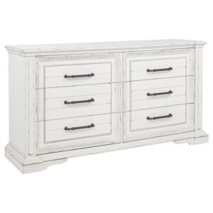 McKinney 6-drawer Bedroom Dresser Cabinet Vintage White McKinney 6-drawer Bedroom Dresser Cabinet Vintage White