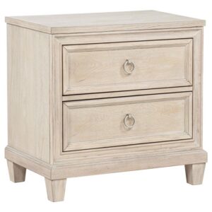 Pembroke 2-drawer Nightstand Bedside Table Washed Oak Pembroke 2-drawer Nightstand Bedside Table Washed Oak