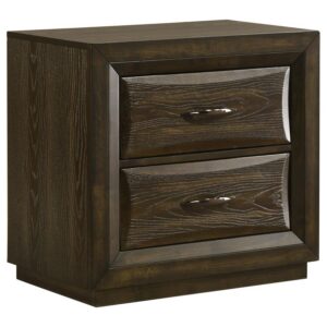 Atlas 2-drawer Bedroom Nightstand Bedside Table Dark Oak Atlas 2-drawer Bedroom Nightstand Bedside Table Dark Oak
