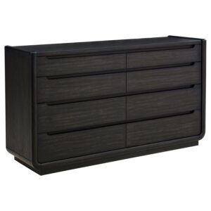 Leandro 8-drawer Bedroom Dresser Cabinet Burnished Black Leandro 8-drawer Bedroom Dresser Cabinet Burnished Black