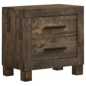 Woodmont 2-drawer Nightstand Rustic Golden Brown Woodmont 2-drawer Nightstand Rustic Golden Brown