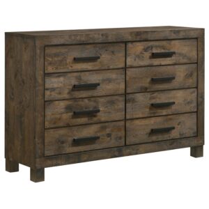 Woodmont 8-drawer Dresser Rustic Golden Brown Woodmont 8-drawer Dresser Rustic Golden Brown