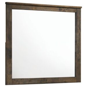 Woodmont Dresser Mirror Rustic Golden Brown Woodmont Dresser Mirror Rustic Golden Brown
