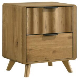Bennett 2-drawer Bedroom Nightstand Bedside Table Light Oak Bennett 2-drawer Bedroom Nightstand Bedside Table Light Oak