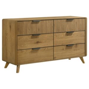 Bennett 6-drawer Bedroom Dresser Cabinet Light Oak Bennett 6-drawer Bedroom Dresser Cabinet Light Oak