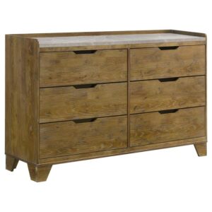Henderson 6-drawer Bedroom Dresser Cabinet Medium Oak Henderson 6-drawer Bedroom Dresser Cabinet Medium Oak