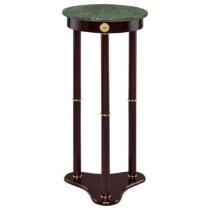Edie Round Marble Top Plant Stand Merlot Edie Round Marble Top Plant Stand Merlot
