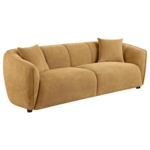 Aleisha Fabric Upholstered Sofa Mustard Yellow Aleisha Fabric Upholstered Sofa Mustard Yellow