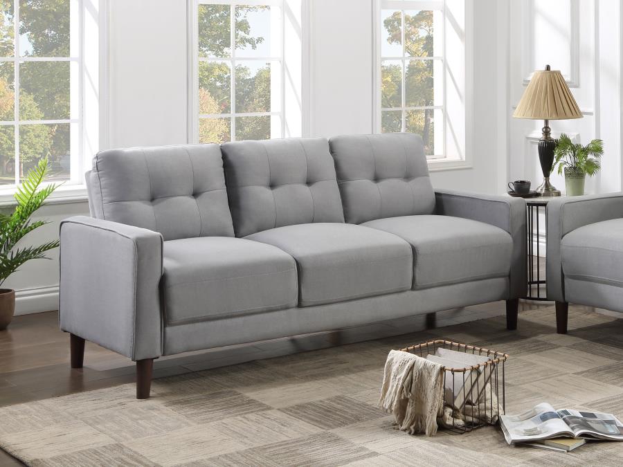 Bowen Upholstered Track Arm Tufted Sofa Grey - Image 2