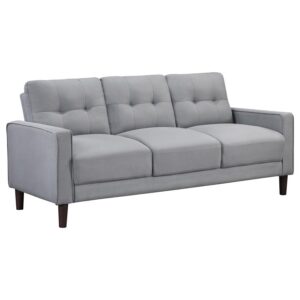 Bowen Upholstered Track Arm Tufted Sofa Grey Bowen Upholstered Track Arm Tufted Sofa Grey