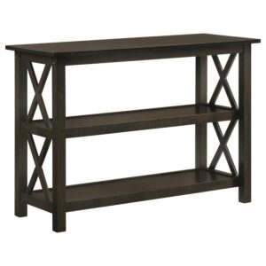 Rachelle 2-shelf Wood Entryway Console Table Deep Merlot Rachelle 2-shelf Wood Entryway Console Table Deep Merlot