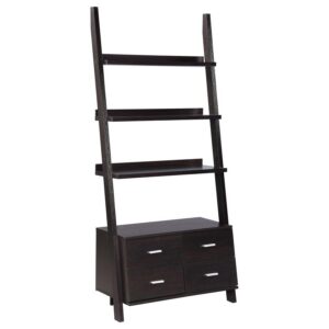Colella 72-inch 5-shelf Storage Ladder Bookshelf Cappuccino Colella 72-inch 5-shelf Storage Ladder Bookshelf Cappuccino