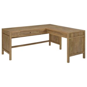 Hogan 1-drawer Lift Top L-shape Computer Writing Desk Mango