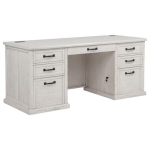 Altidore 68-inch 7-drawer Executive Home Office Desk Distressed White