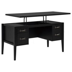 Graham 54-inch 4-drawer Double Pedestal Lift Top Computer Desk Black