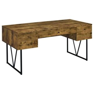 Analiese 63-inch 4-drawer Writing Desk Rustic Nutmeg