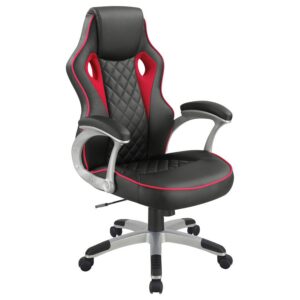 Lucas Upholstered Adjustable Home Office Desk Chair Black Lucas Upholstered Adjustable Home Office Desk Chair Black